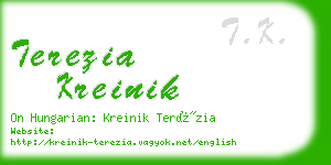 terezia kreinik business card